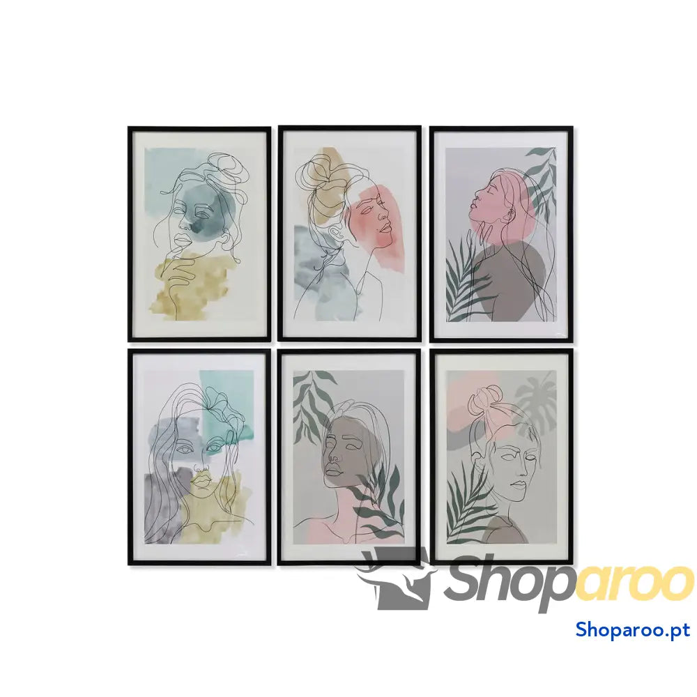 Pintura DKD Home Decor Mulher (40 x 3 60 cm) (6 Unidades)