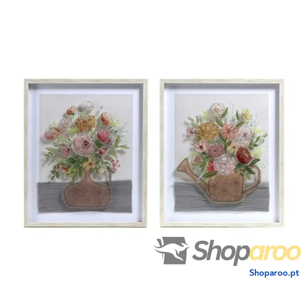 Pintura DKD Home Decor Vaso (53 x 3 63 cm) (2 Unidades)
