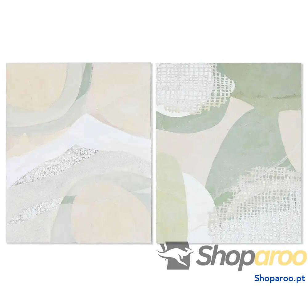Pintura Home ESPRIT Abstrato Moderno 80 x 3,8 100 cm (2 Unidades)