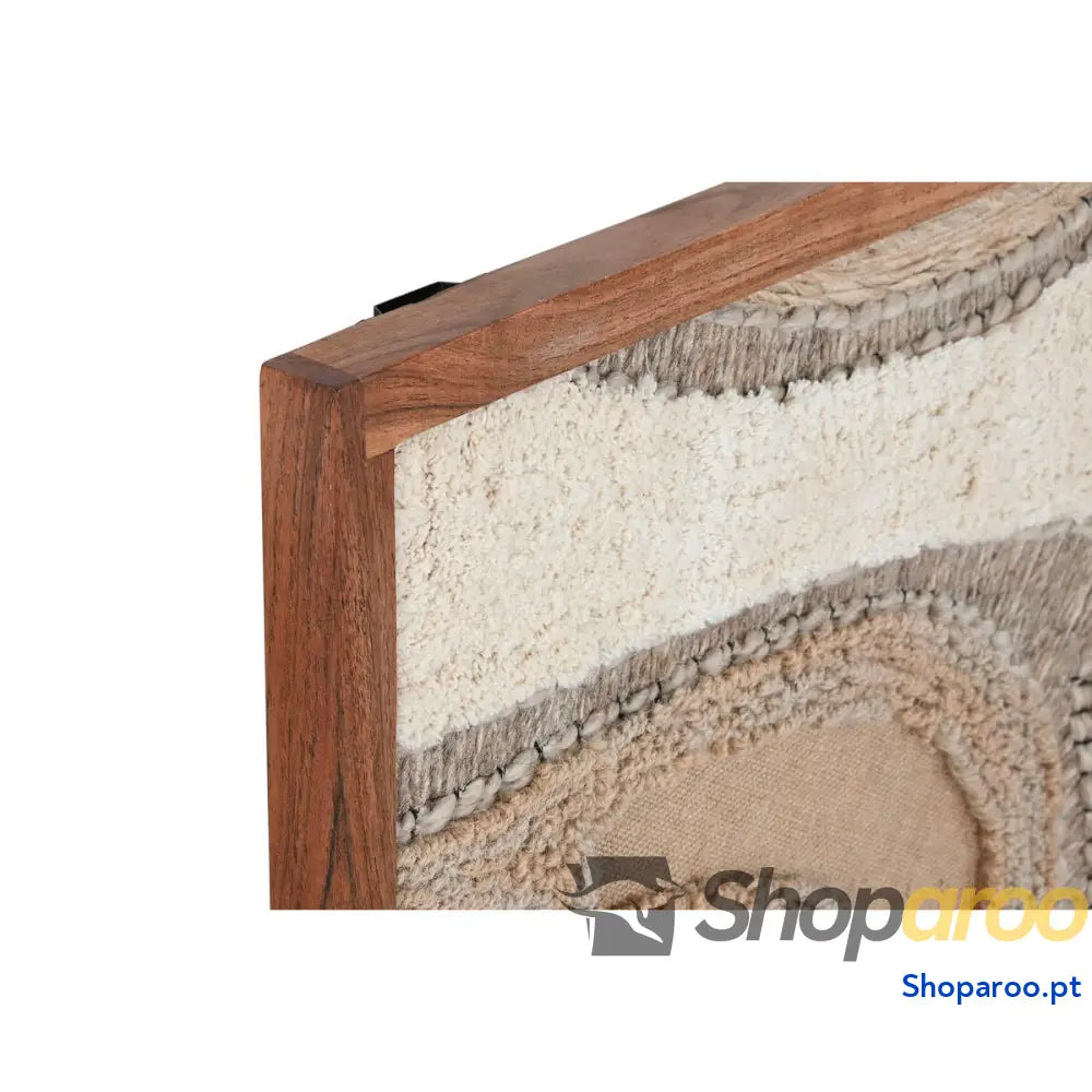 Pintura Home ESPRIT Branco Natural Abstrato Escandinavo 60 x 3 75 cm (2 Unidades)