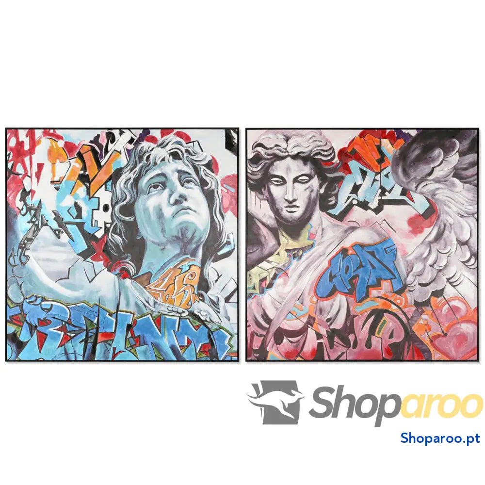 Pintura Home ESPRIT Moderno 150 x 3,5 cm (2 Unidades)