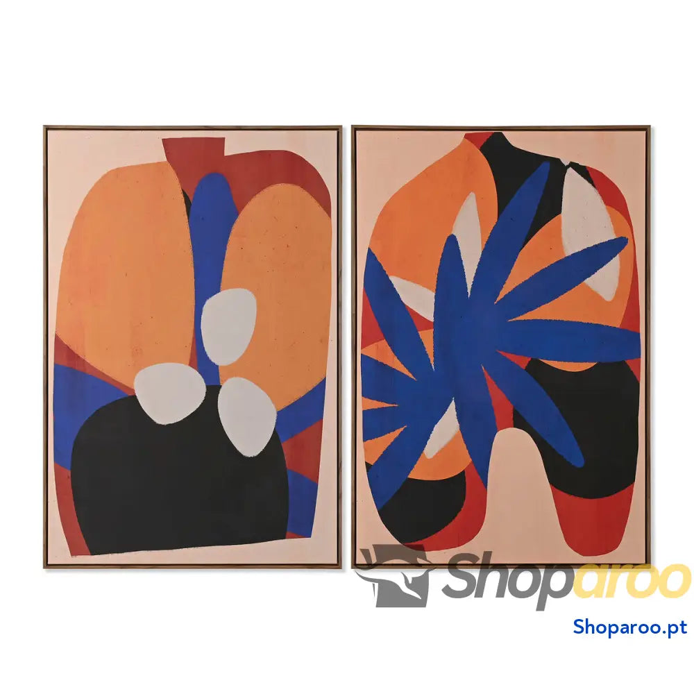 Pintura Home ESPRIT Urbana 80 x 4,5 120 cm (2 Unidades)