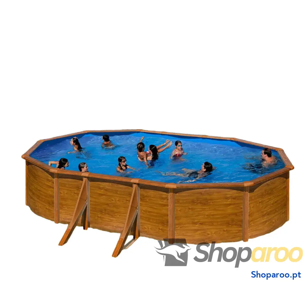 Piscina Desmontável Gre Pacific KIT500W Ovalada Madeira 500 x 300 x 120 cm