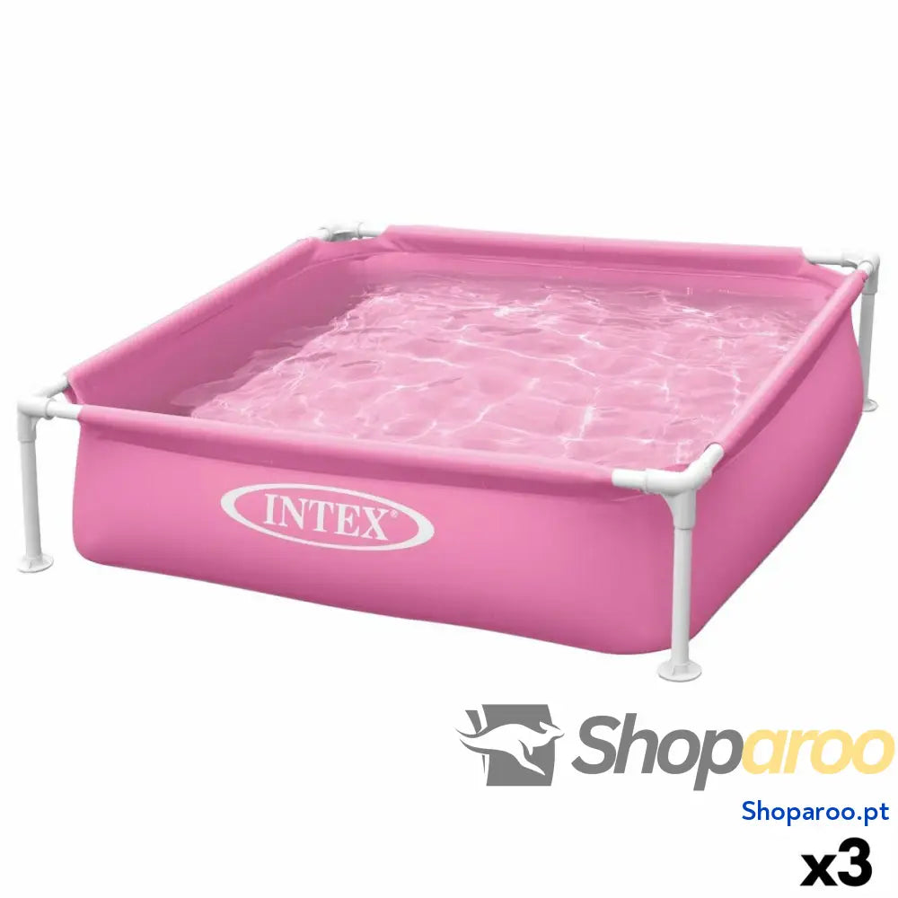 Piscina Desmontável Intex 342 L 122 x 30 cm Cor de Rosa (3 Unidades)