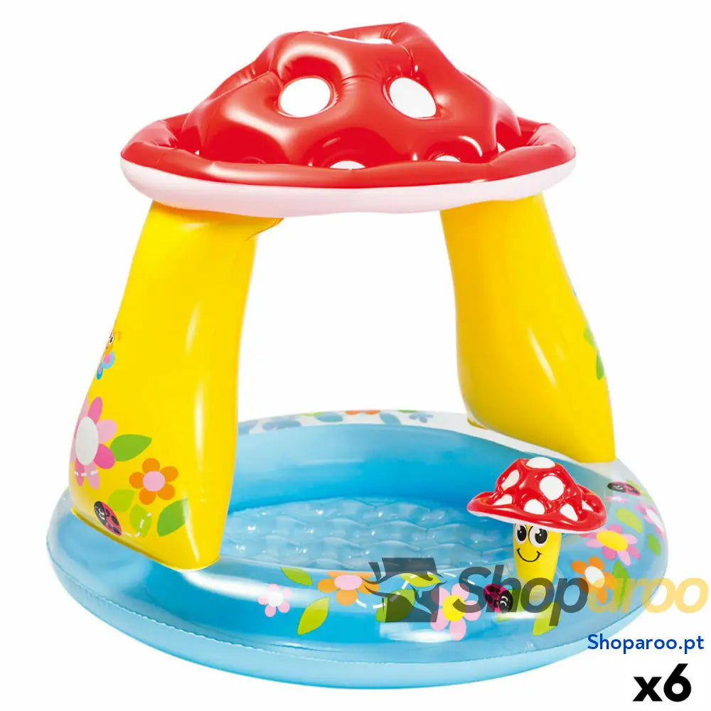 Piscina Insuflável para Crianças Intex Cogumelos Toldo 45 L 102 x 89 cm (6 Unidades)