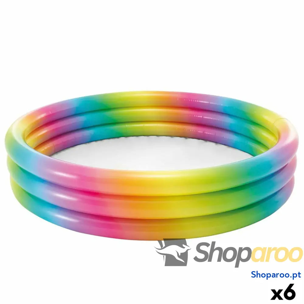 Piscina Insuflável para Crianças Intex Multicolor Aros 330 L 147 x 33 cm (6 Unidades)