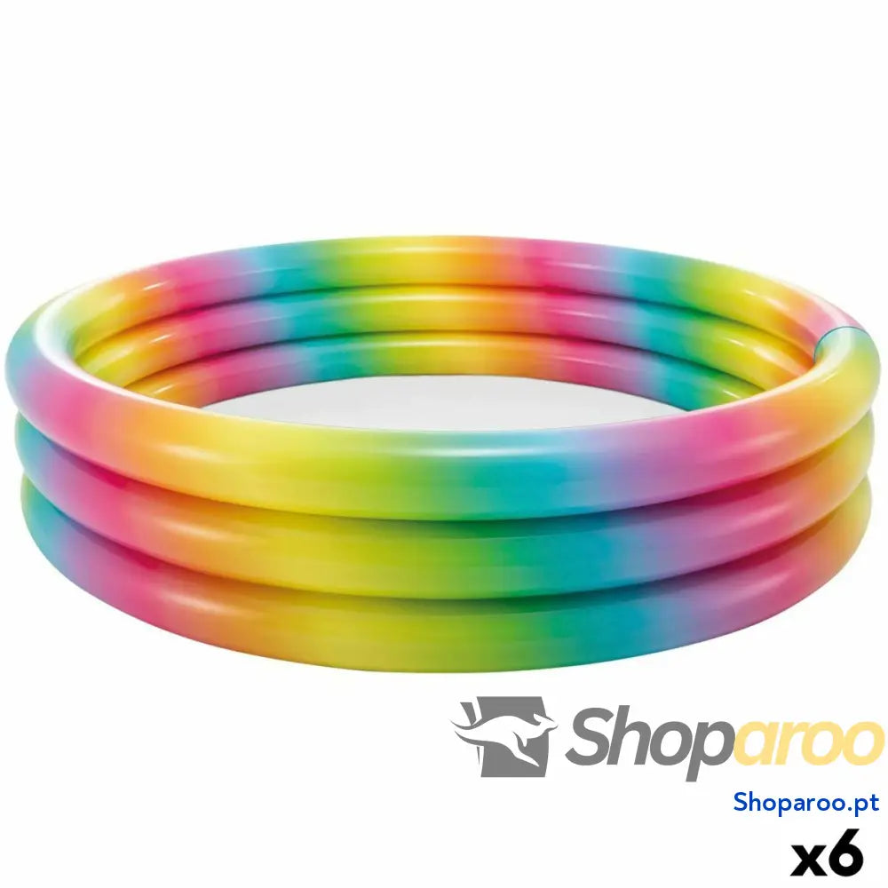Piscina Insuflável para Crianças Intex Multicolor Aros 581 L 168 x 38 cm (6 Unidades)