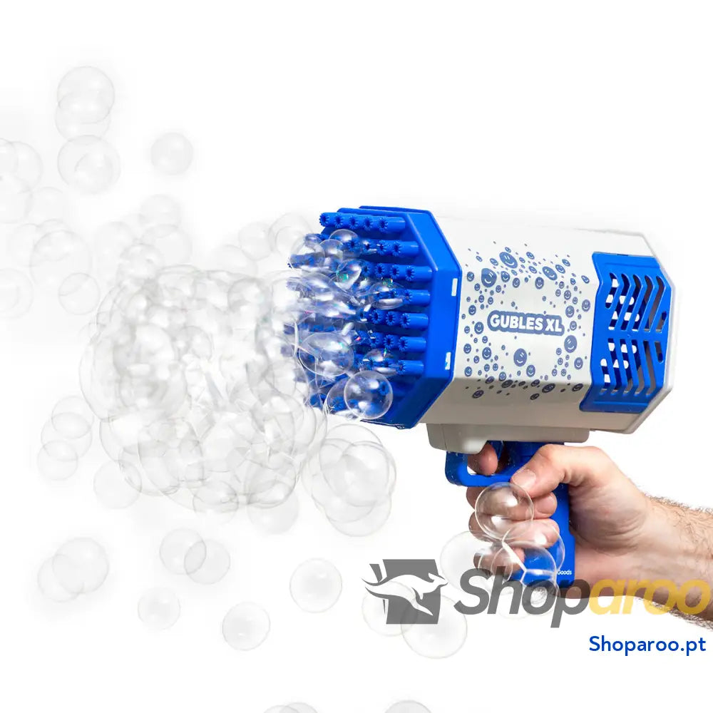 Pistola de Bolas Sabão Gigantes com LED para Festas e Diversão