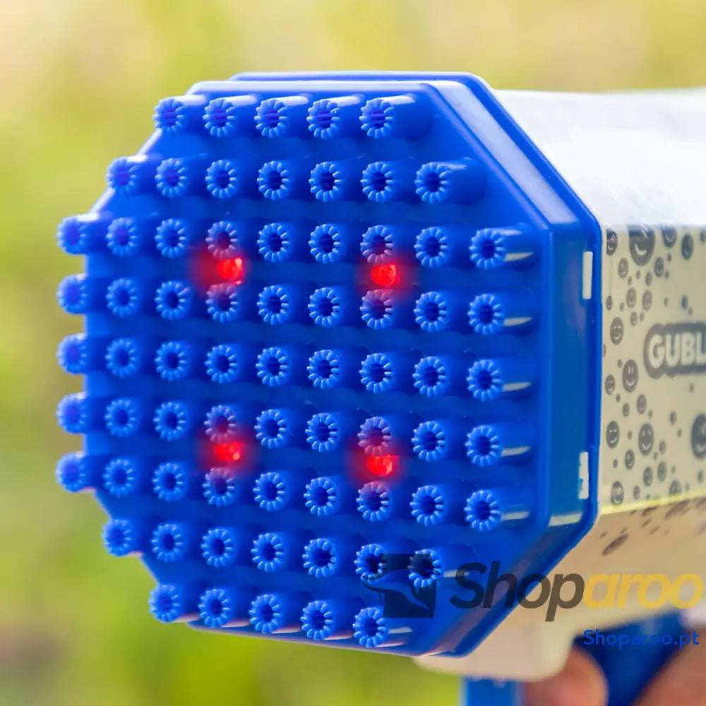 Pistola de Bolas Sabão Gigantes com LED para Festas e Diversão