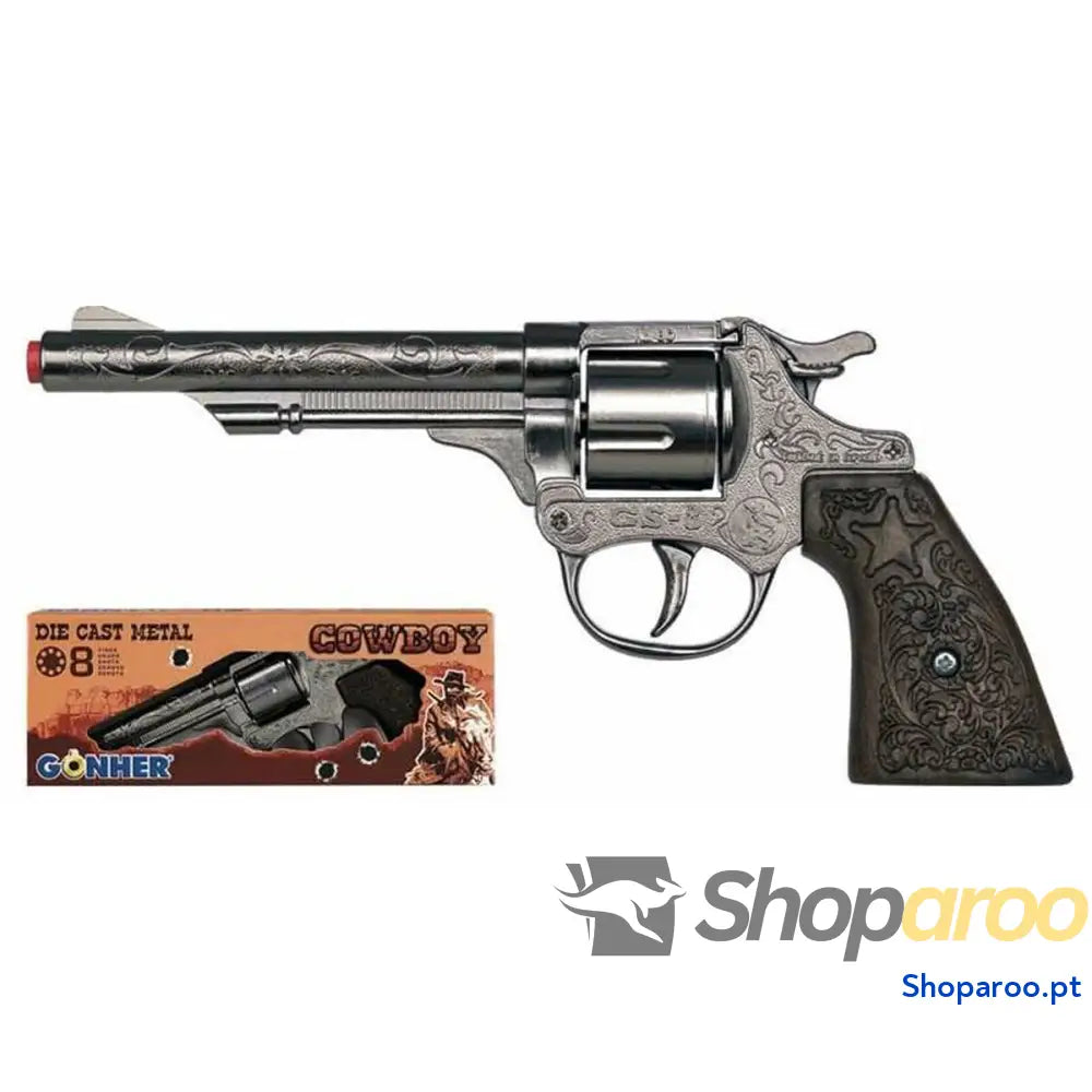 Pistola de Petardos Gonher Prateado Vaqueiro