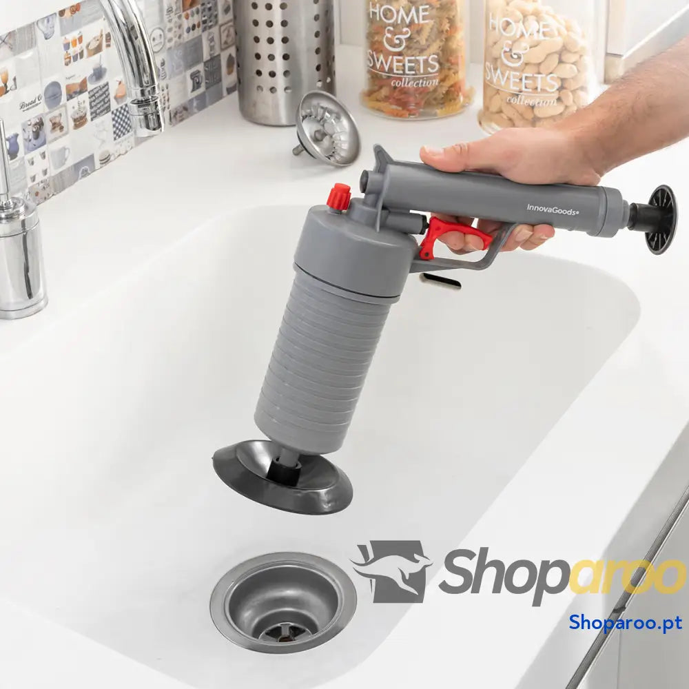Pistola Desentupidora de Ar Comprimido Universal com Adaptadores KlinGun InnovaGoods