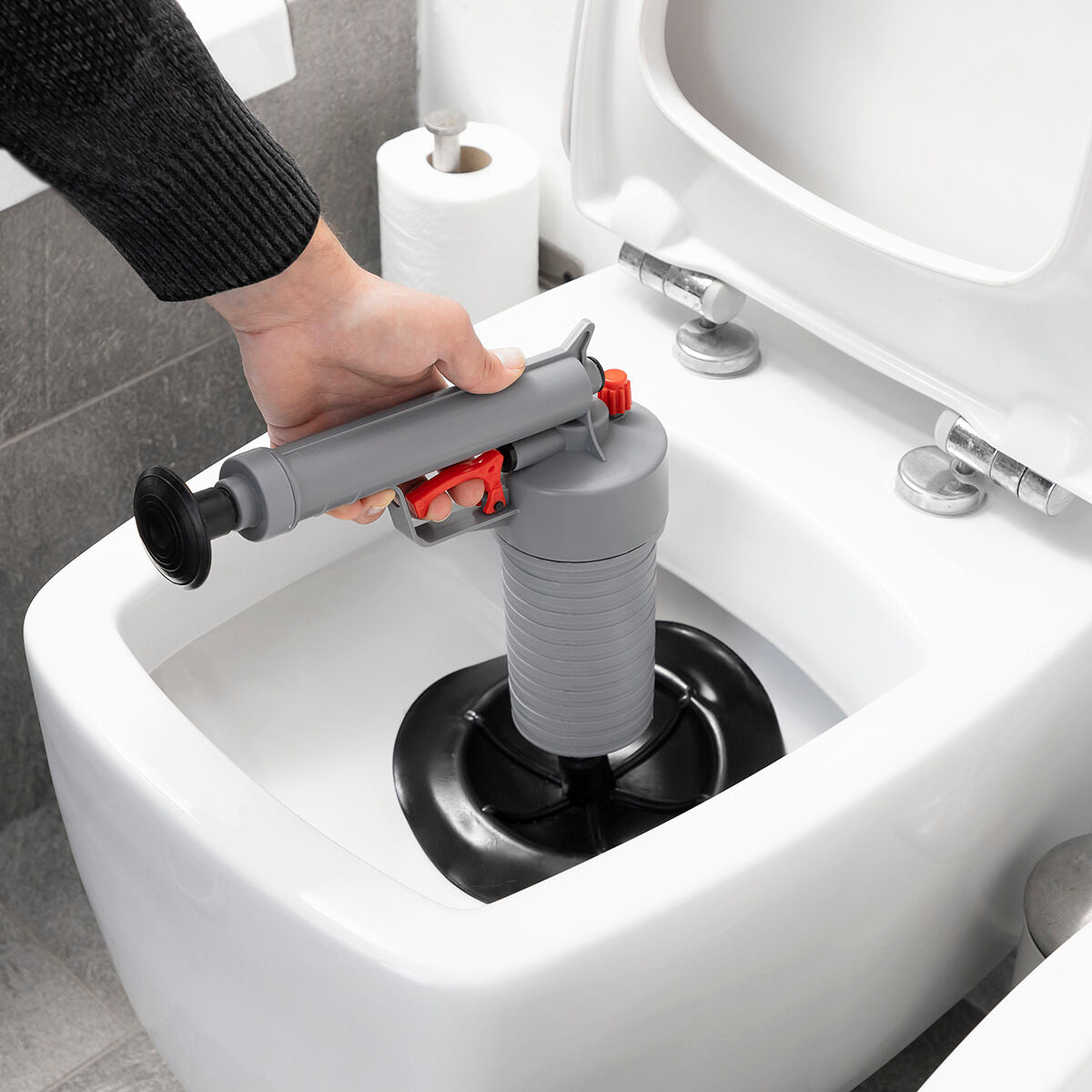 Pistola Desentupidora de Ar Comprimido Universal com Adaptadores KlinGun InnovaGoods