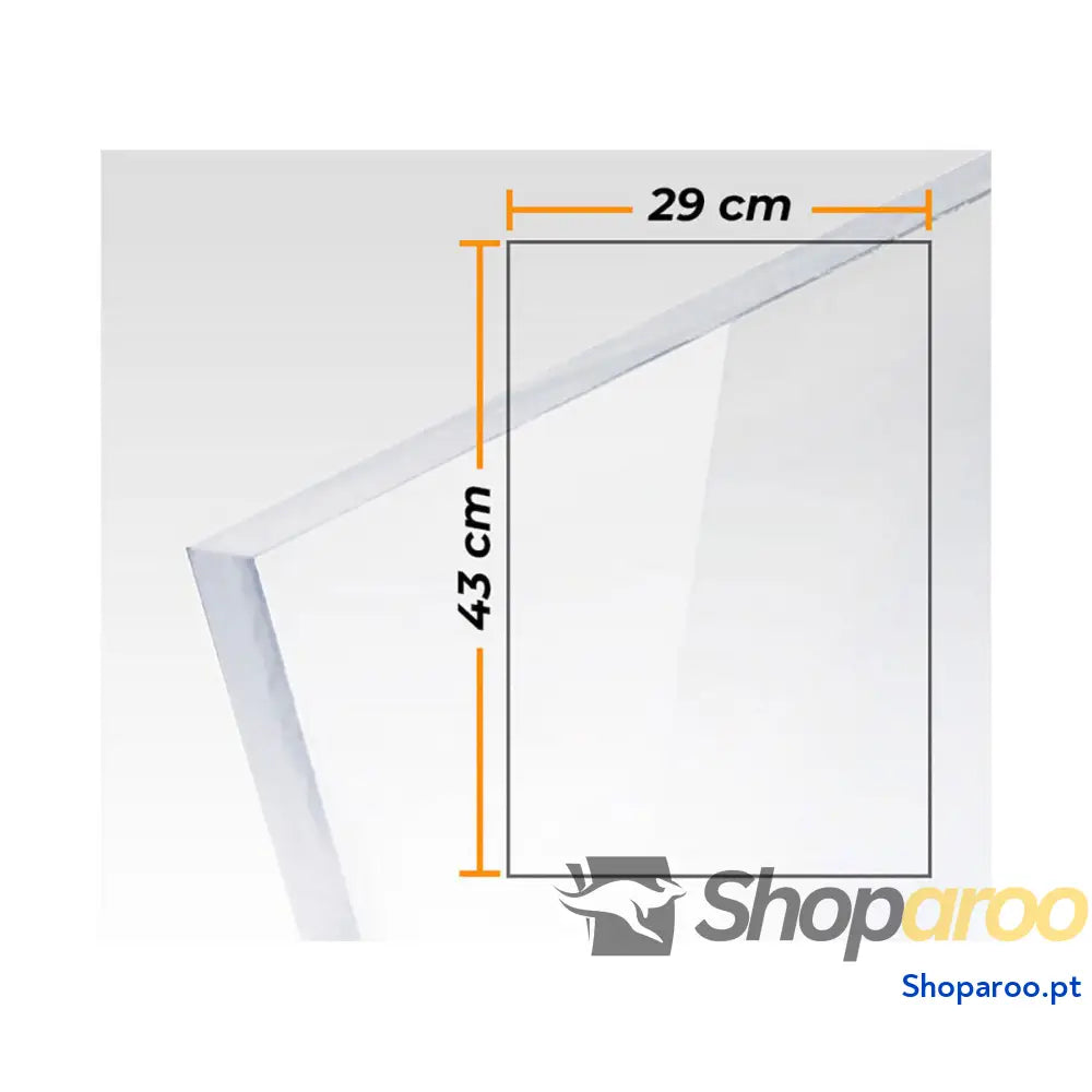 Placa Compossar Transparente 3 mm Metacrilato 29 x 43 cm