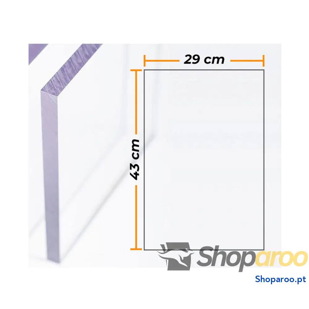 Placa Compossar Transparente Policarbonato 4 mm 29 x 43 cm