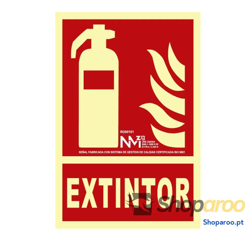Placa Normaluz Extintor PVC
