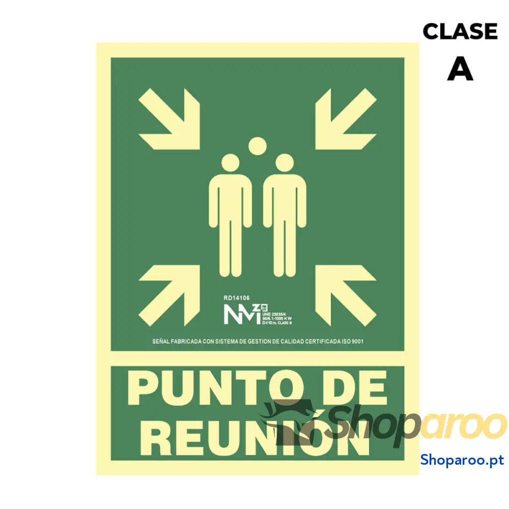 Placa Normaluz Punto de reunión PVC 22,4 x 30 cm