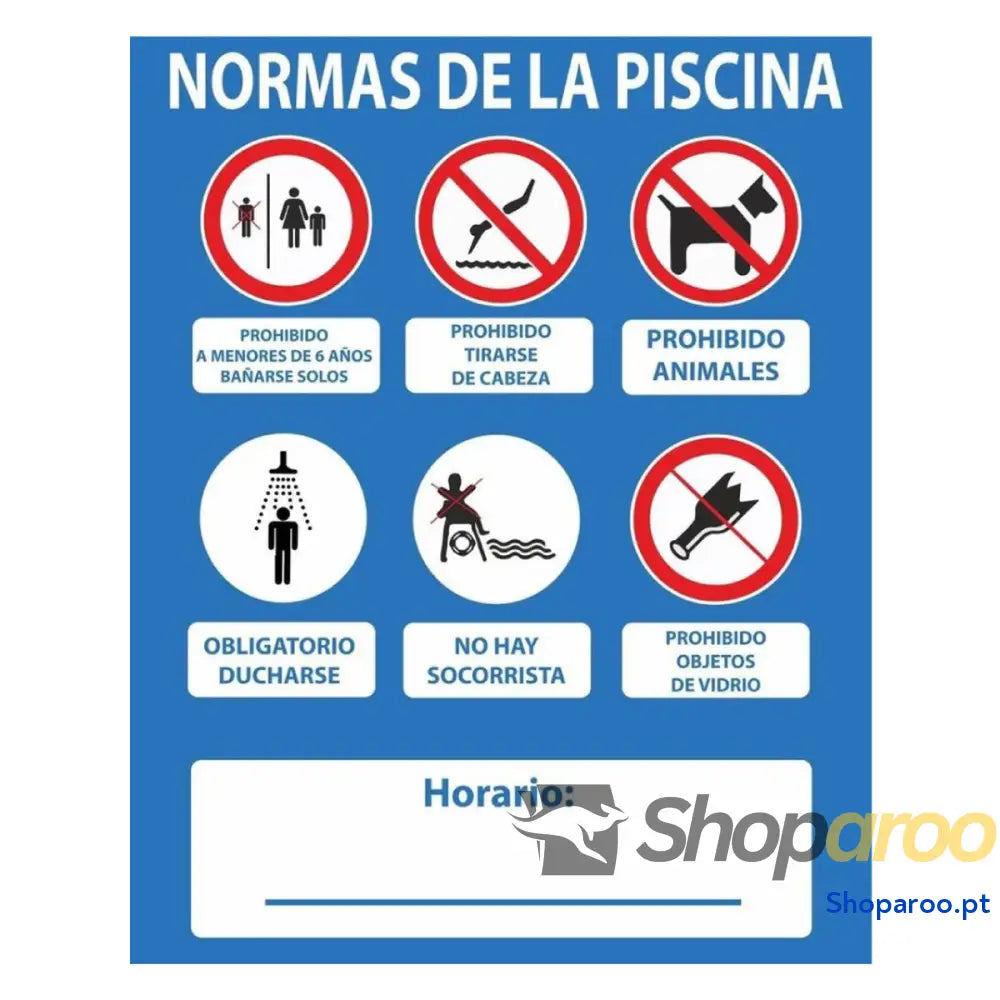 Placa Normaluz PVC 50 x 40 cm Piscina
