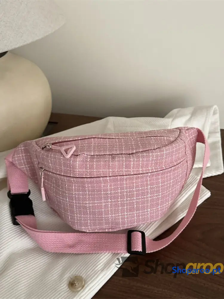 Plaid Pattern Crossbody Bag