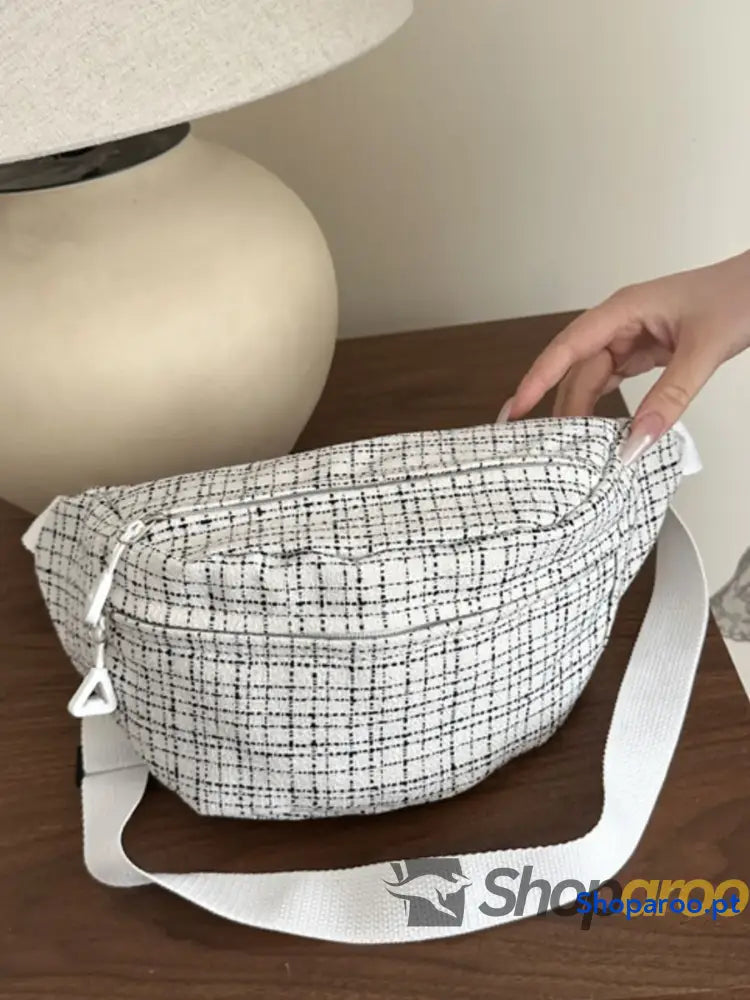 Plaid Pattern Crossbody Bag