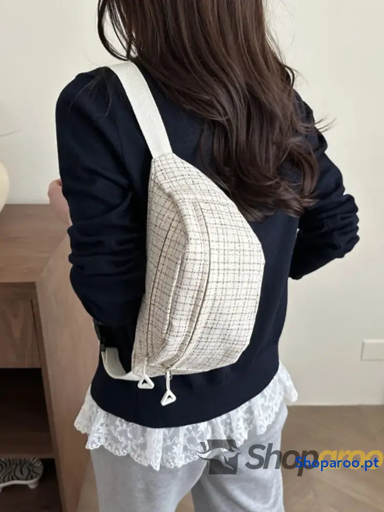 Plaid Pattern Crossbody Bag