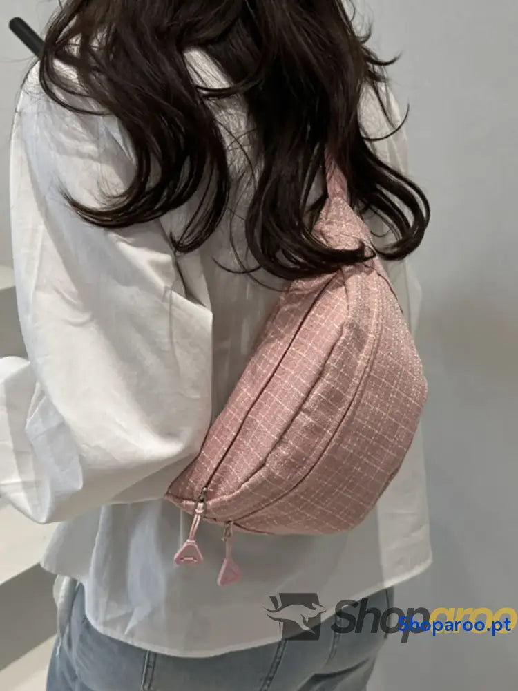 Plaid Pattern Crossbody Bag