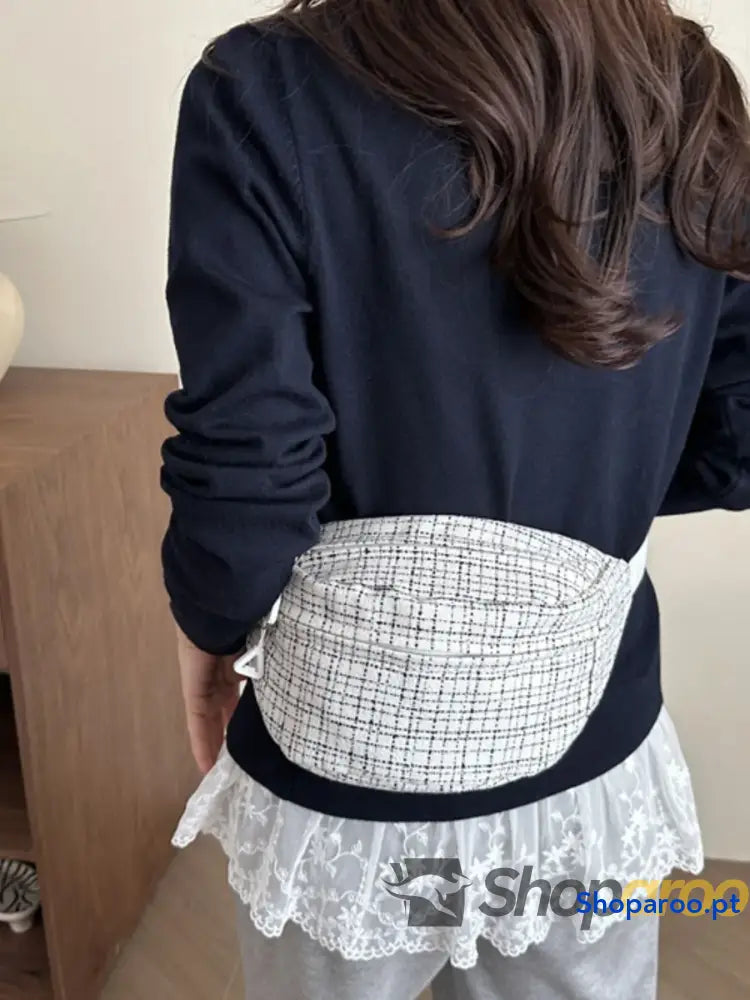 Plaid Pattern Crossbody Bag