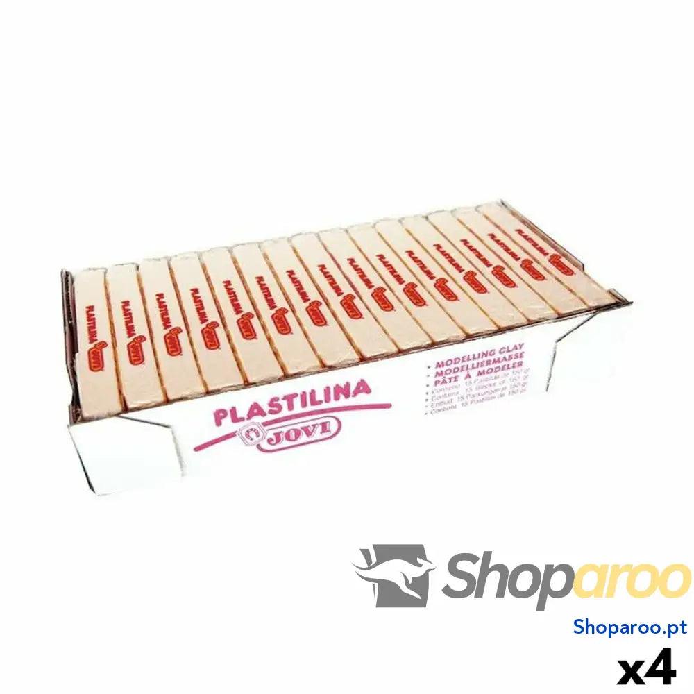 Plasticina Jovi Branco 150 g 15 Peças (4 Unidades)