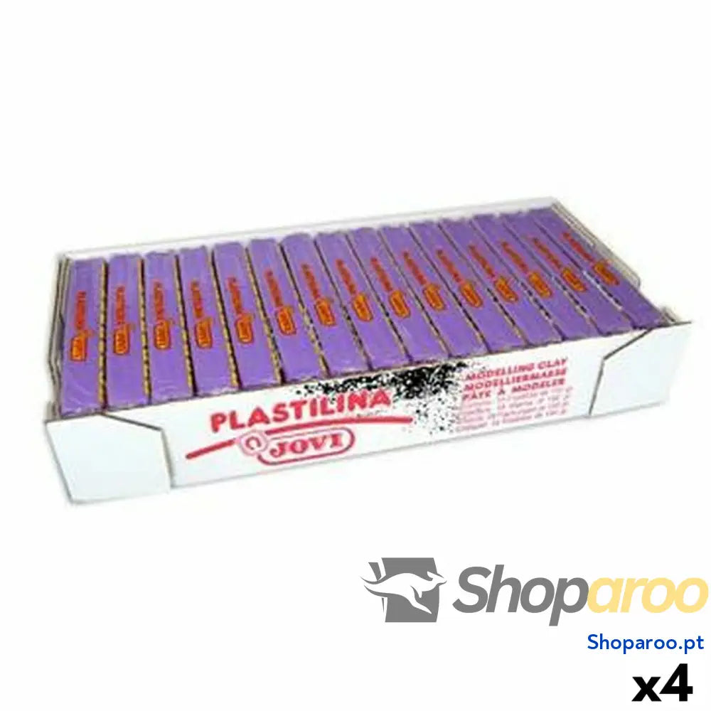 Plasticina Jovi Lilás 15 Peças (4 Unidades)