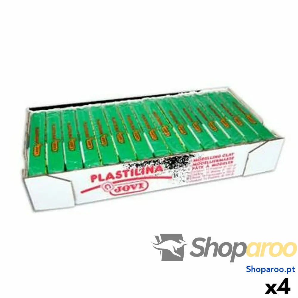 Plasticina Jovi Verde Claro 15 Peças (4 Unidades)