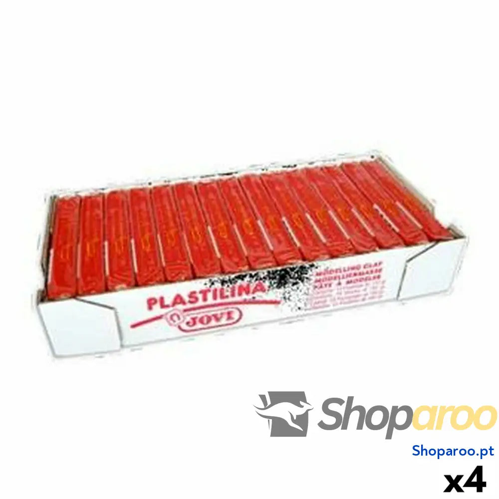 Plasticina Jovi Vermelho 150 g 15 Peças (4 Unidades)