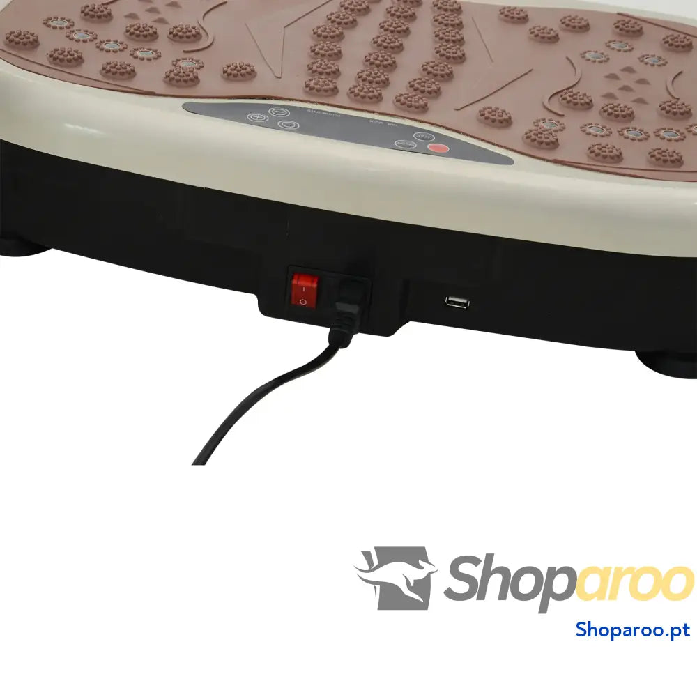 Plataforma de Vibração com Bandas Elásticas para Fitness 200W 120kg