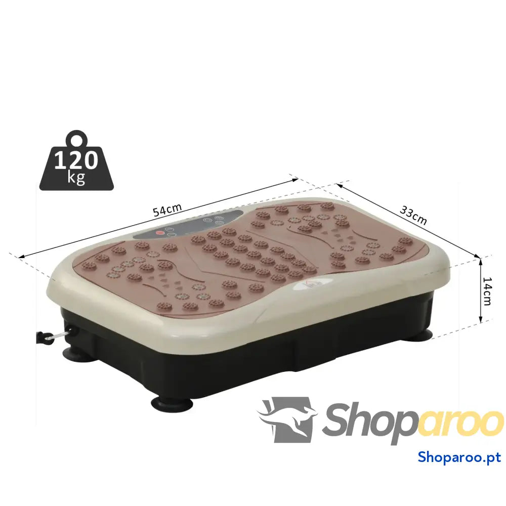 Plataforma de Vibração com Bandas Elásticas para Fitness 200W 120kg