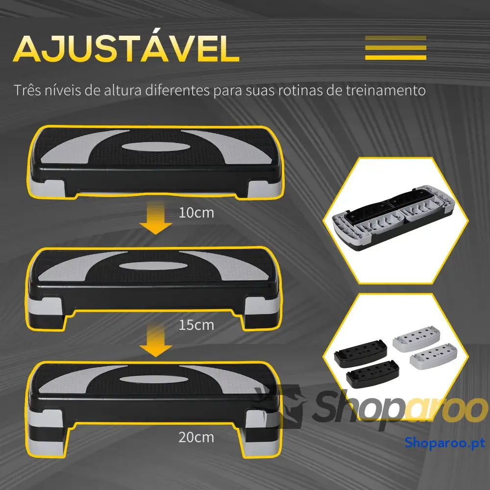 Plataforma Step Ajustável para Exercício Aeróbico em Casa ou Academia