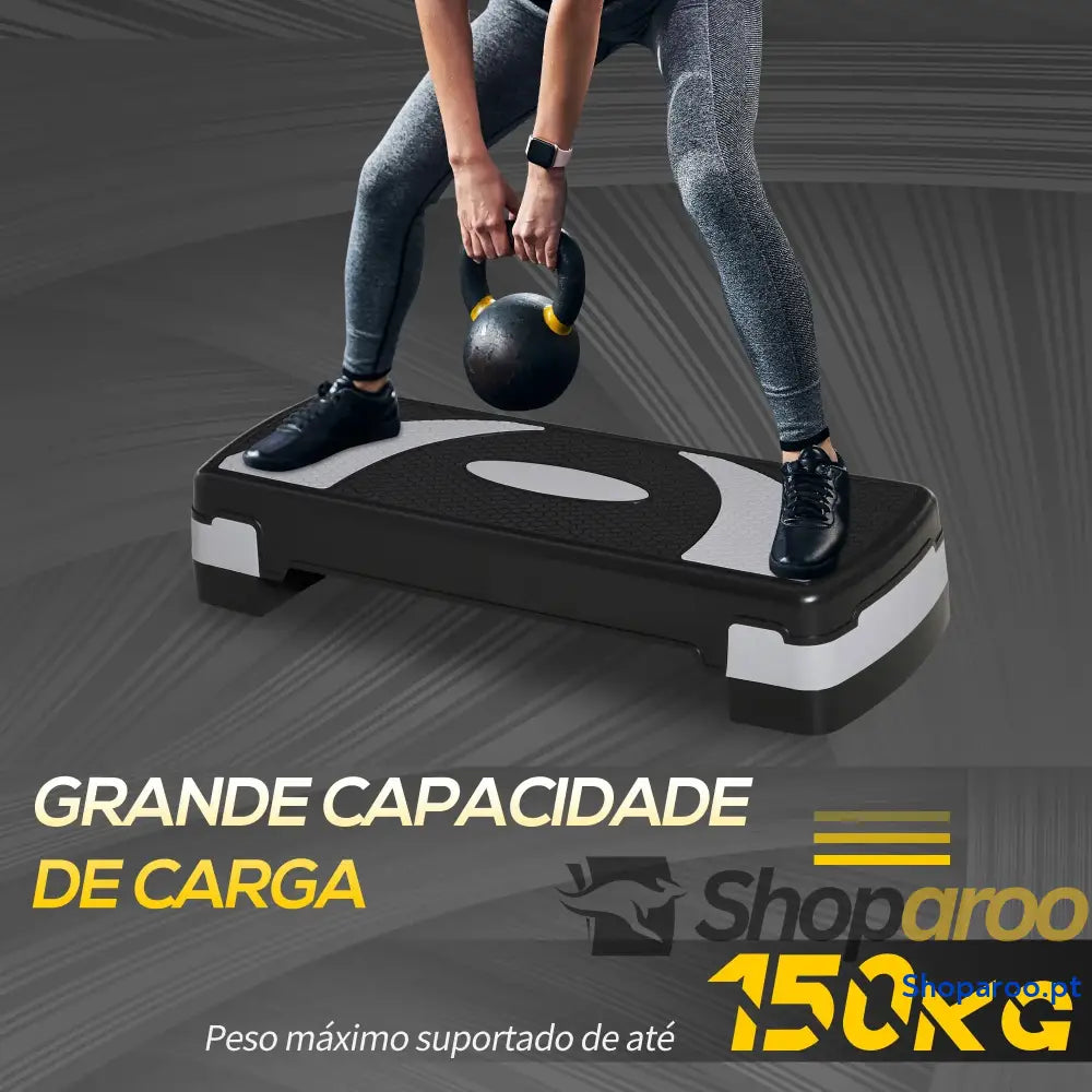 Plataforma Step Ajustável para Exercício Aeróbico em Casa ou Academia
