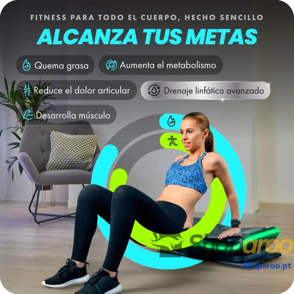 Plataforma vibratória de fitness com motor triplo 4D massagem terapia magnética colunas Bluetooth 4.0 Triple Motor