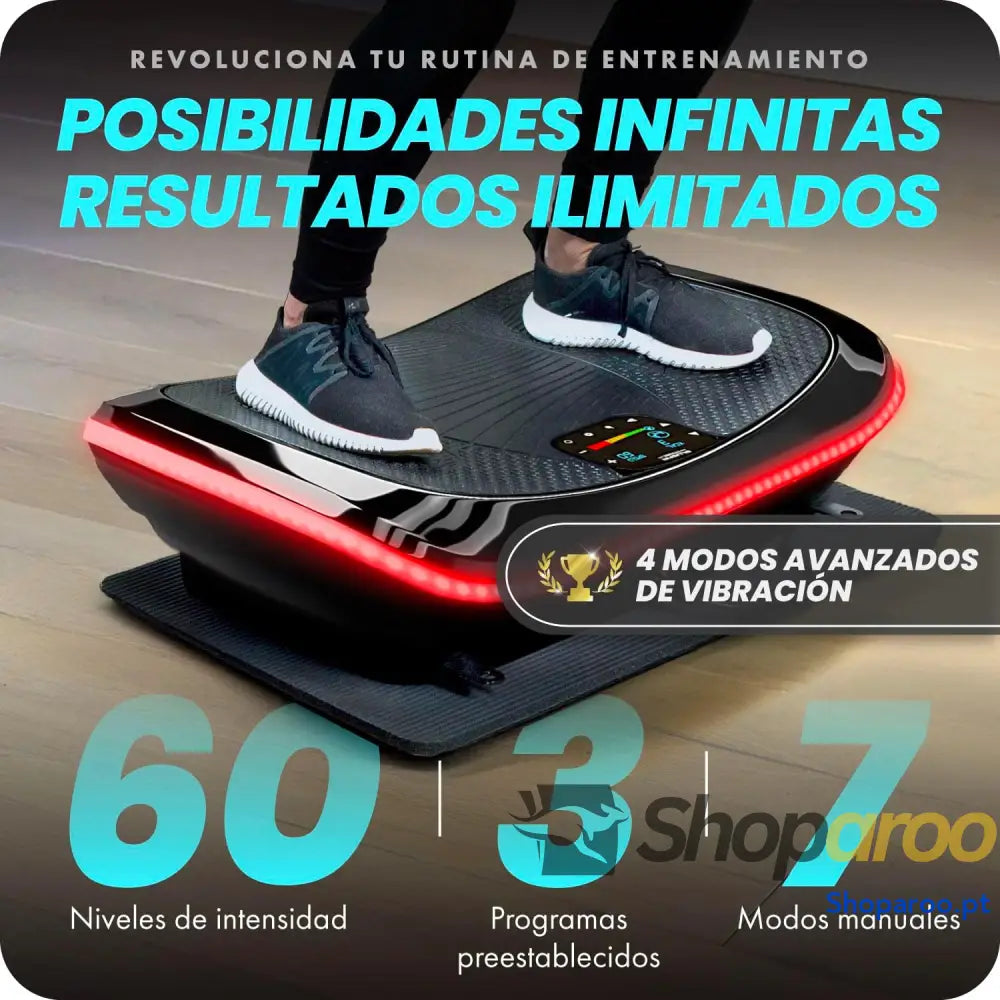Plataforma vibratória de fitness com motor triplo 4D massagem terapia magnética colunas Bluetooth 4.0 Triple Motor