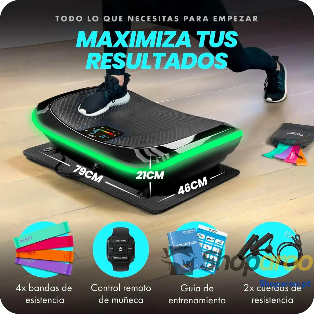 Plataforma vibratória de fitness com motor triplo 4D massagem terapia magnética colunas Bluetooth 4.0 Triple Motor