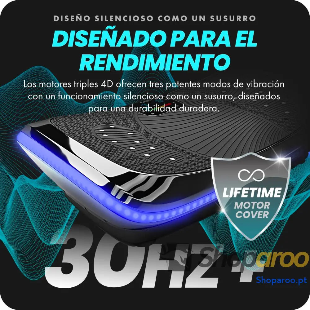 Plataforma vibratória de fitness com motor triplo 4D massagem terapia magnética colunas Bluetooth 4.0 Triple Motor