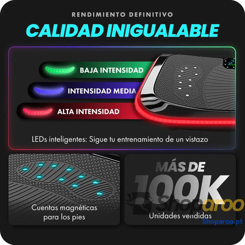 Plataforma vibratória de fitness com motor triplo 4D massagem terapia magnética colunas Bluetooth 4.0 Triple Motor