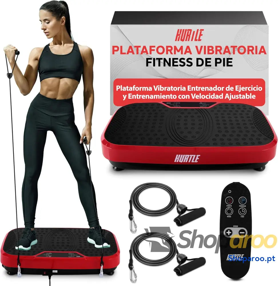 Plataforma vibratória Hurtle Fitness Máquina de exercício Controlo remoto Velocidade ajustável Perda peso Ginásio