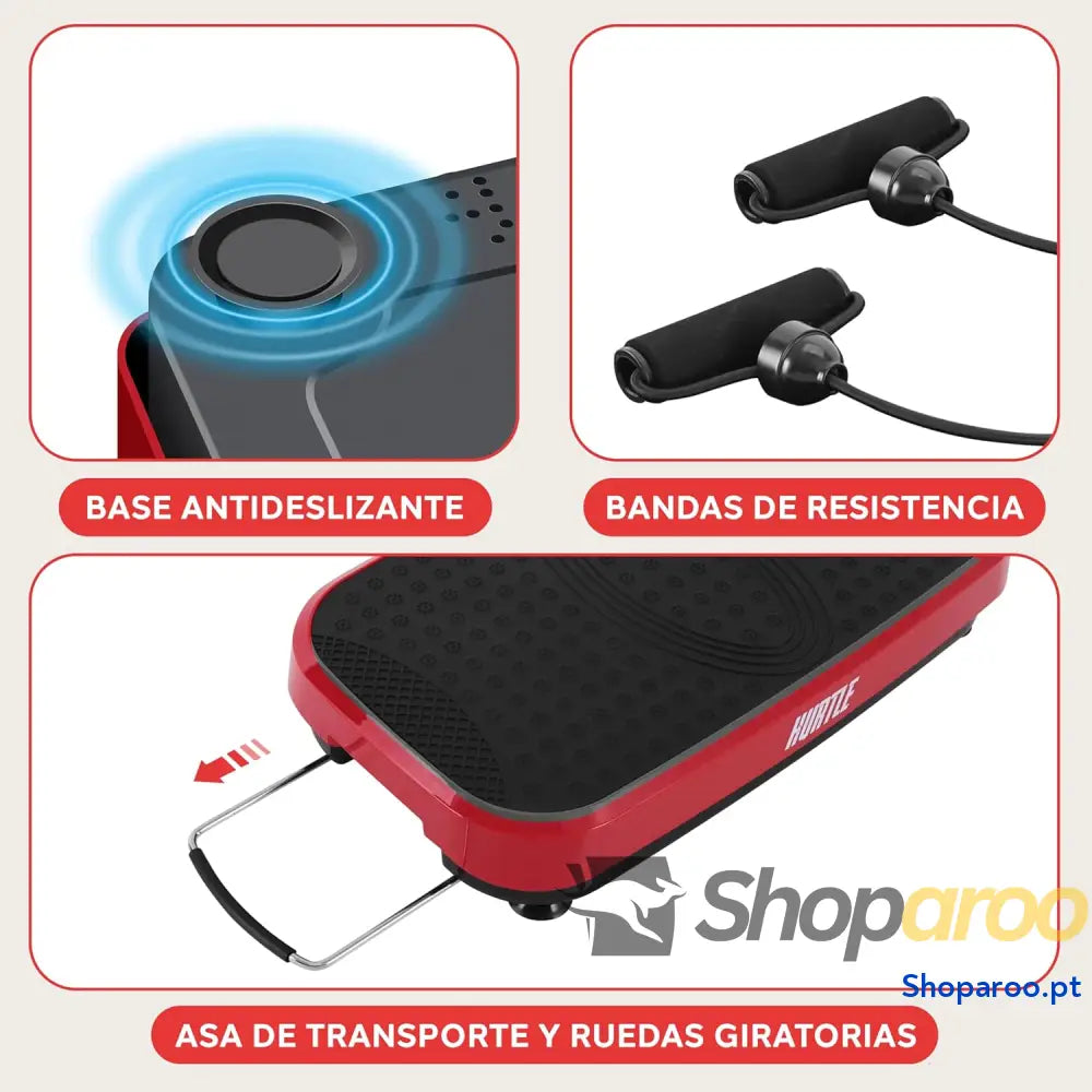 Plataforma vibratória Hurtle Fitness Máquina de exercício Controlo remoto Velocidade ajustável Perda peso Ginásio