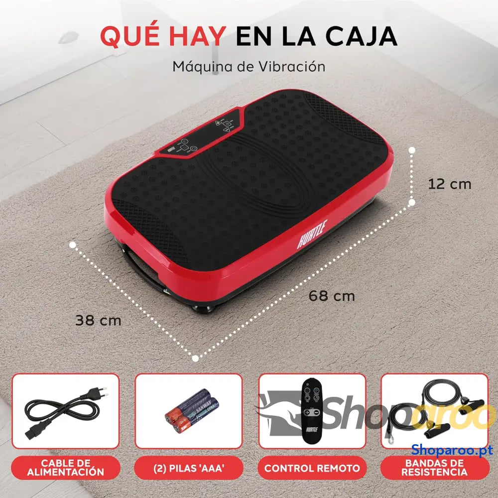 Plataforma vibratória Hurtle Fitness Máquina de exercício Controlo remoto Velocidade ajustável Perda peso Ginásio