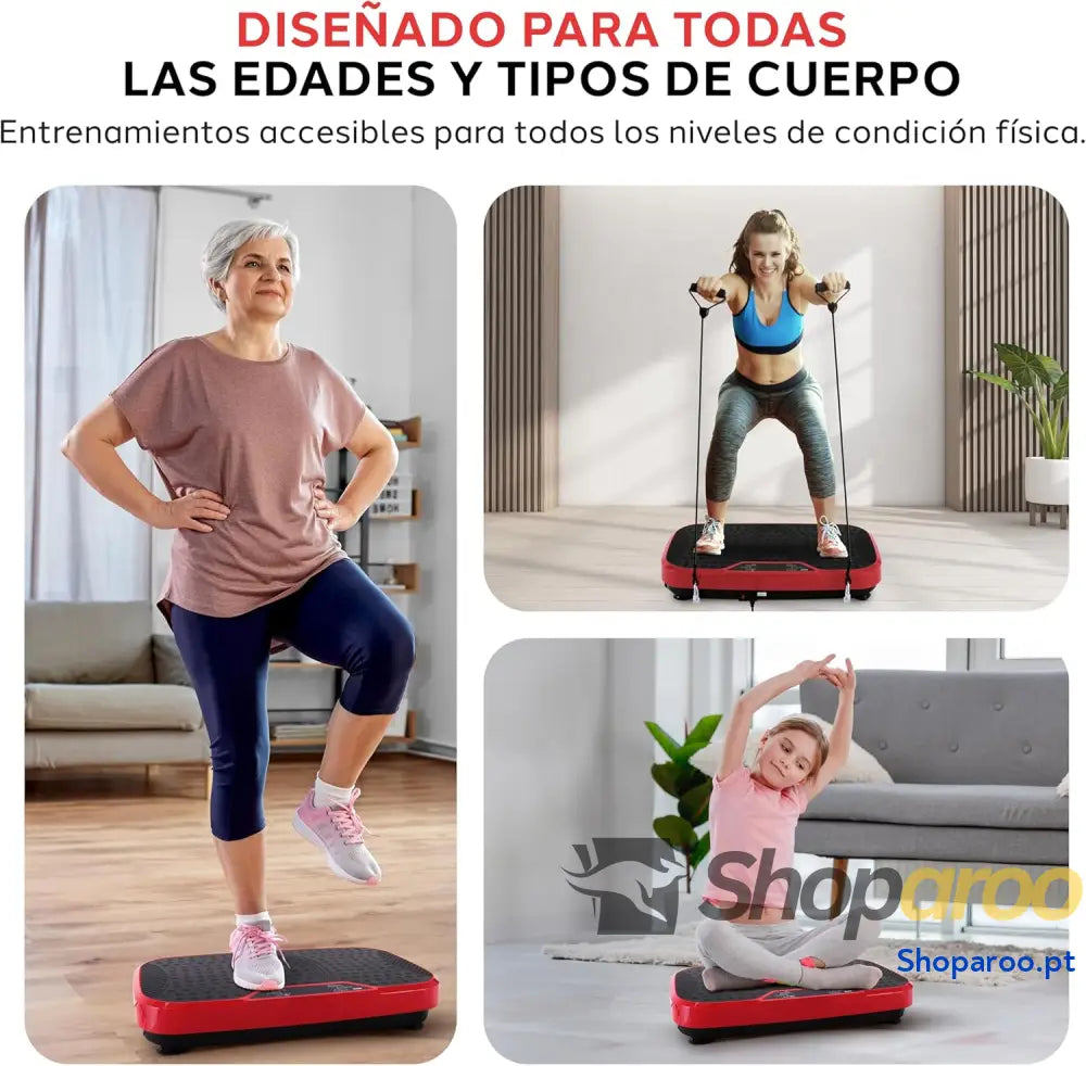 Plataforma vibratória Hurtle Fitness Máquina de exercício Controlo remoto Velocidade ajustável Perda peso Ginásio