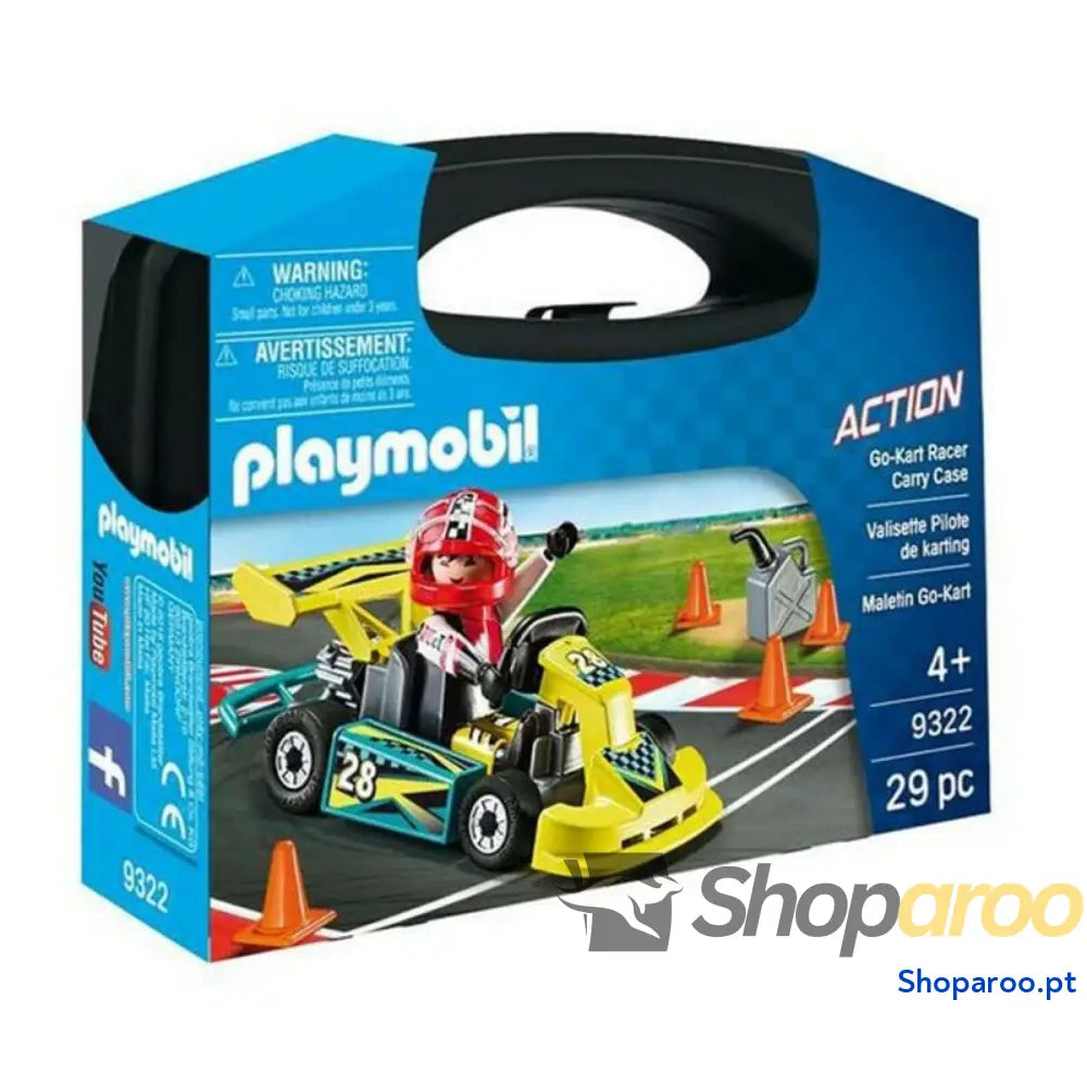 Playset City Action Go Kart Playmobil 9322 - Action - Karting Pilot Case (29 pcs)