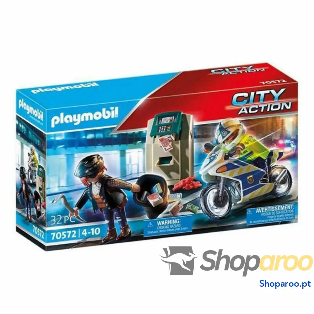 Playset City Action Police Motorbike Playmobil 70572 32 Peças (32 pcs)