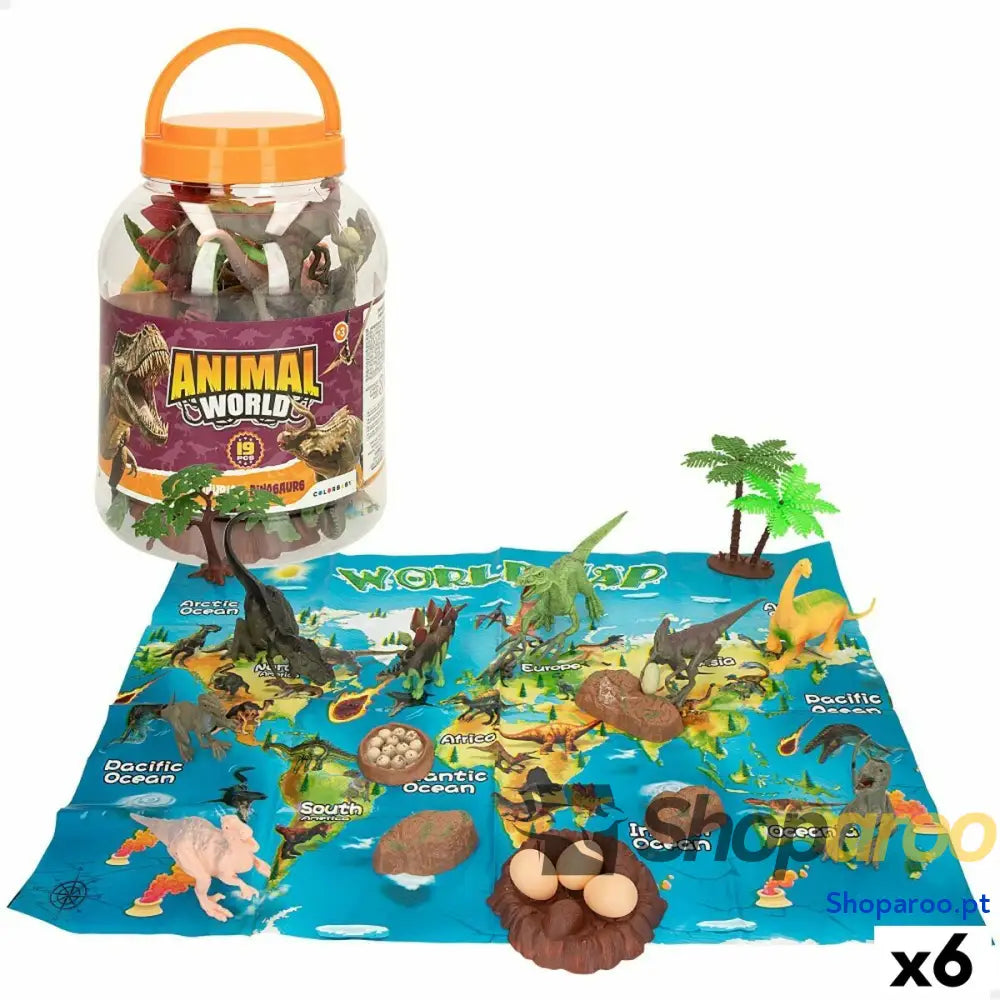 Playset Colorbaby 19 Peças 6 Unidades 17 x 9 x 6 cm Dinossauros