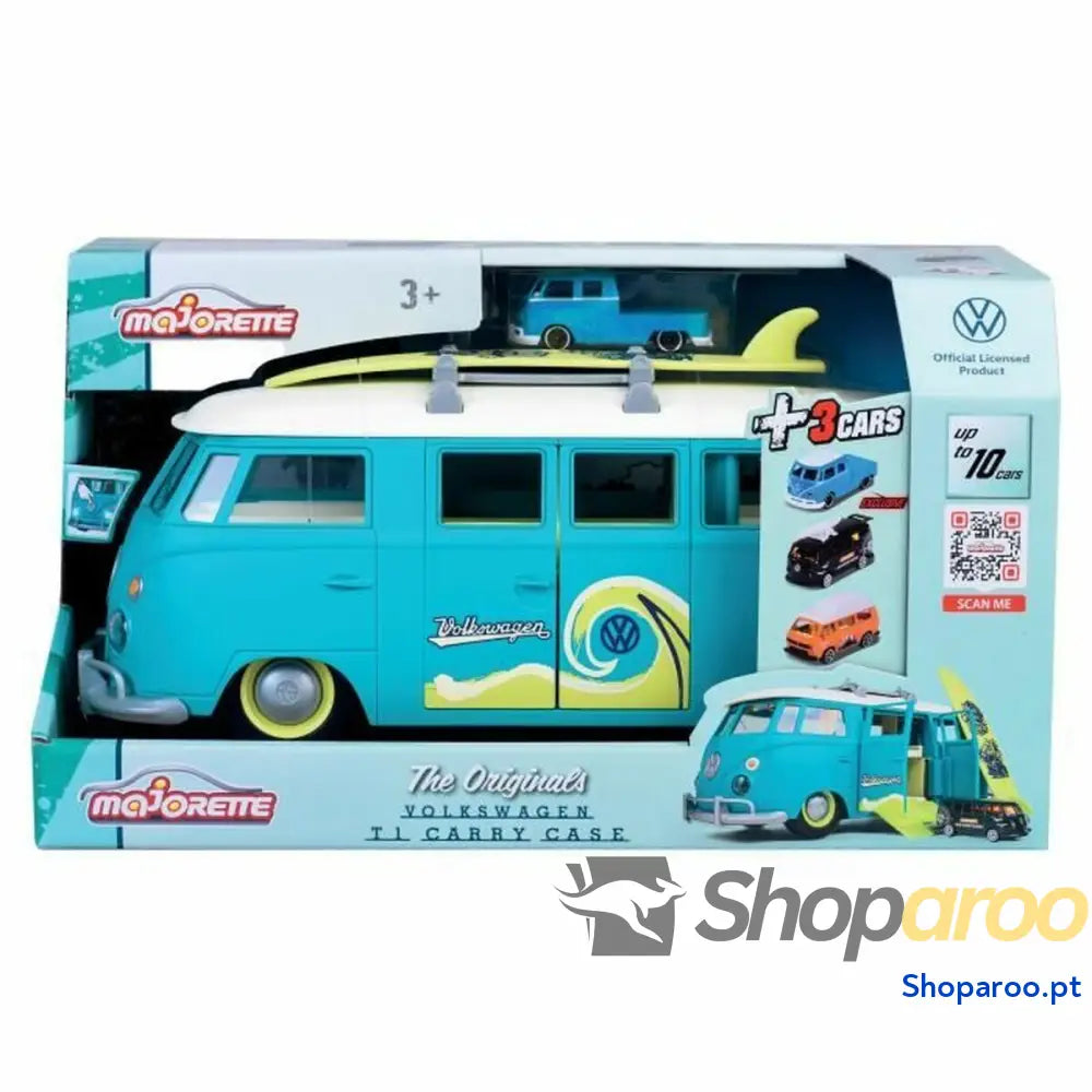 Playset de Veículos Majorette Volkswagen T1 Carry Case Azul
