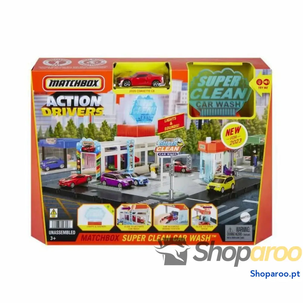 Playset de Veículos Matchbox Action Drivers Super Clean Car Wash