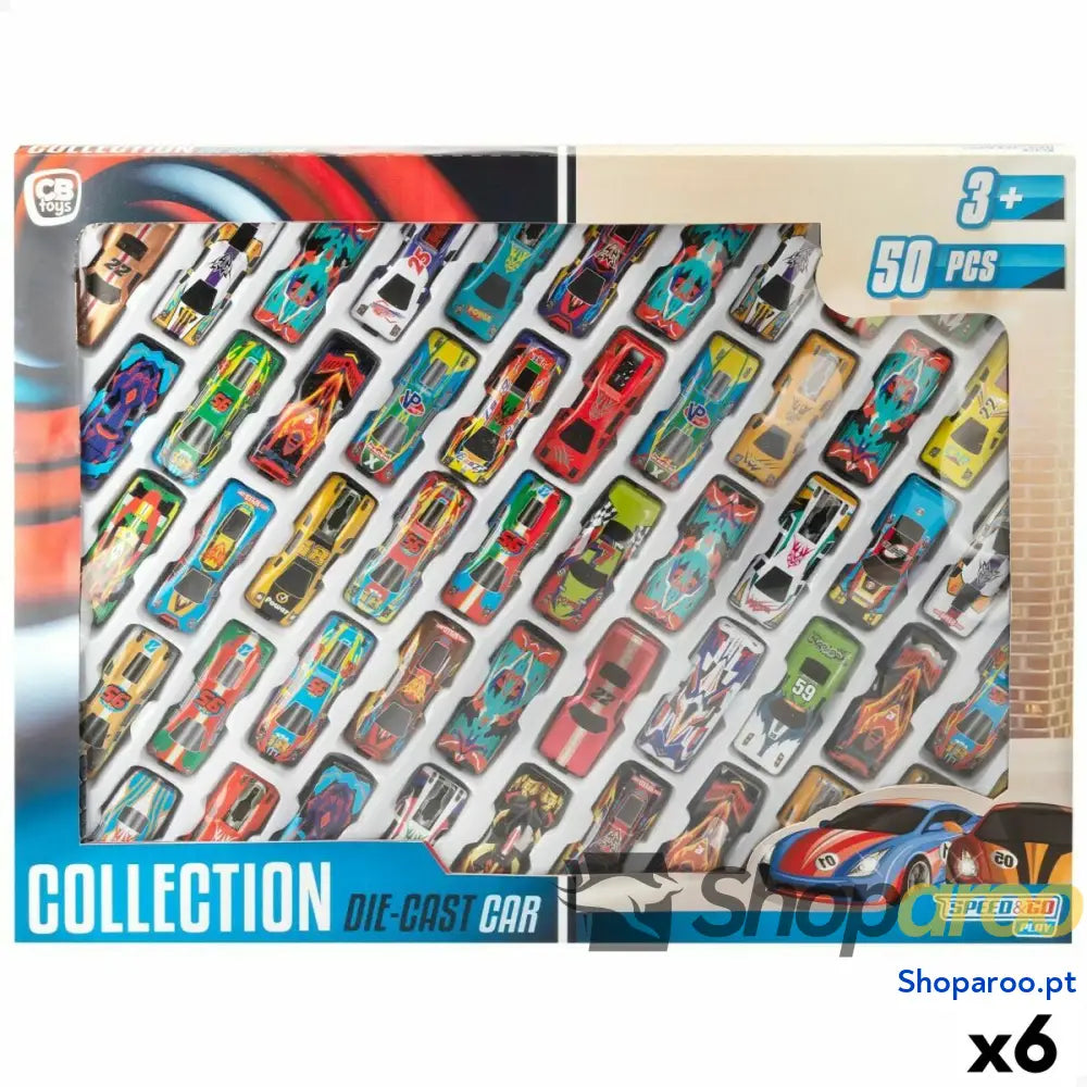 Playset de Veículos Speed & Go 7,5 x 2 3 cm (6 Unidades)