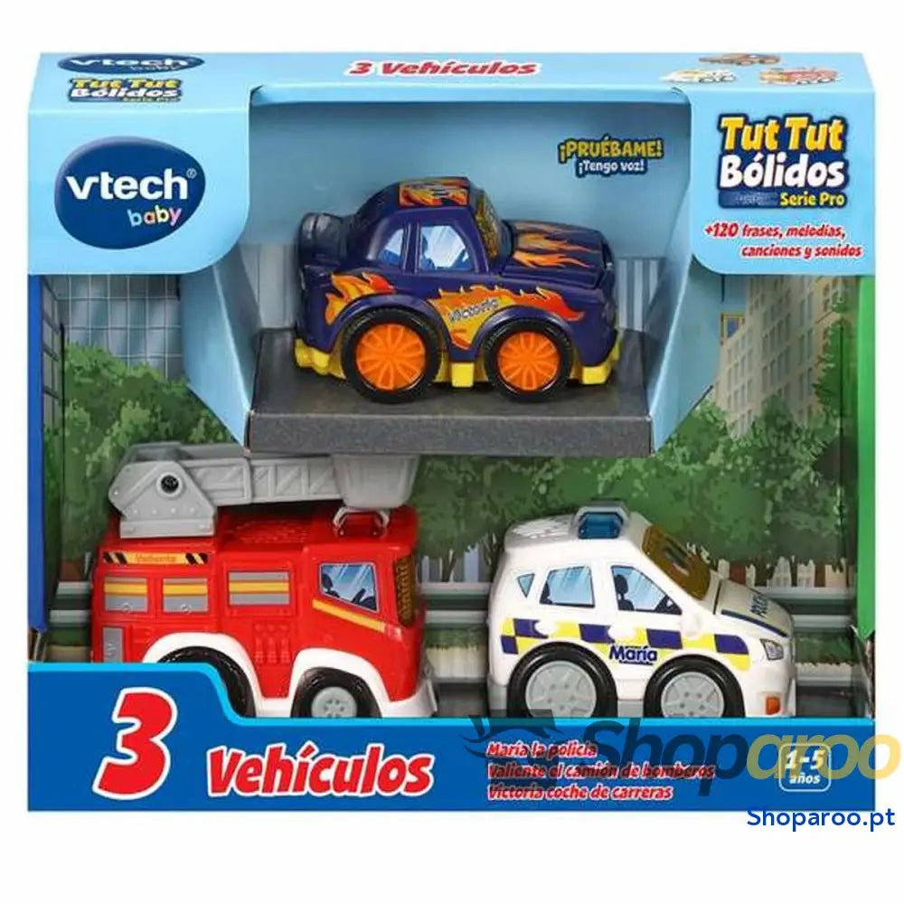 Playset de Veículos Vtech 8 x 9 5,5 cm 3 Peças